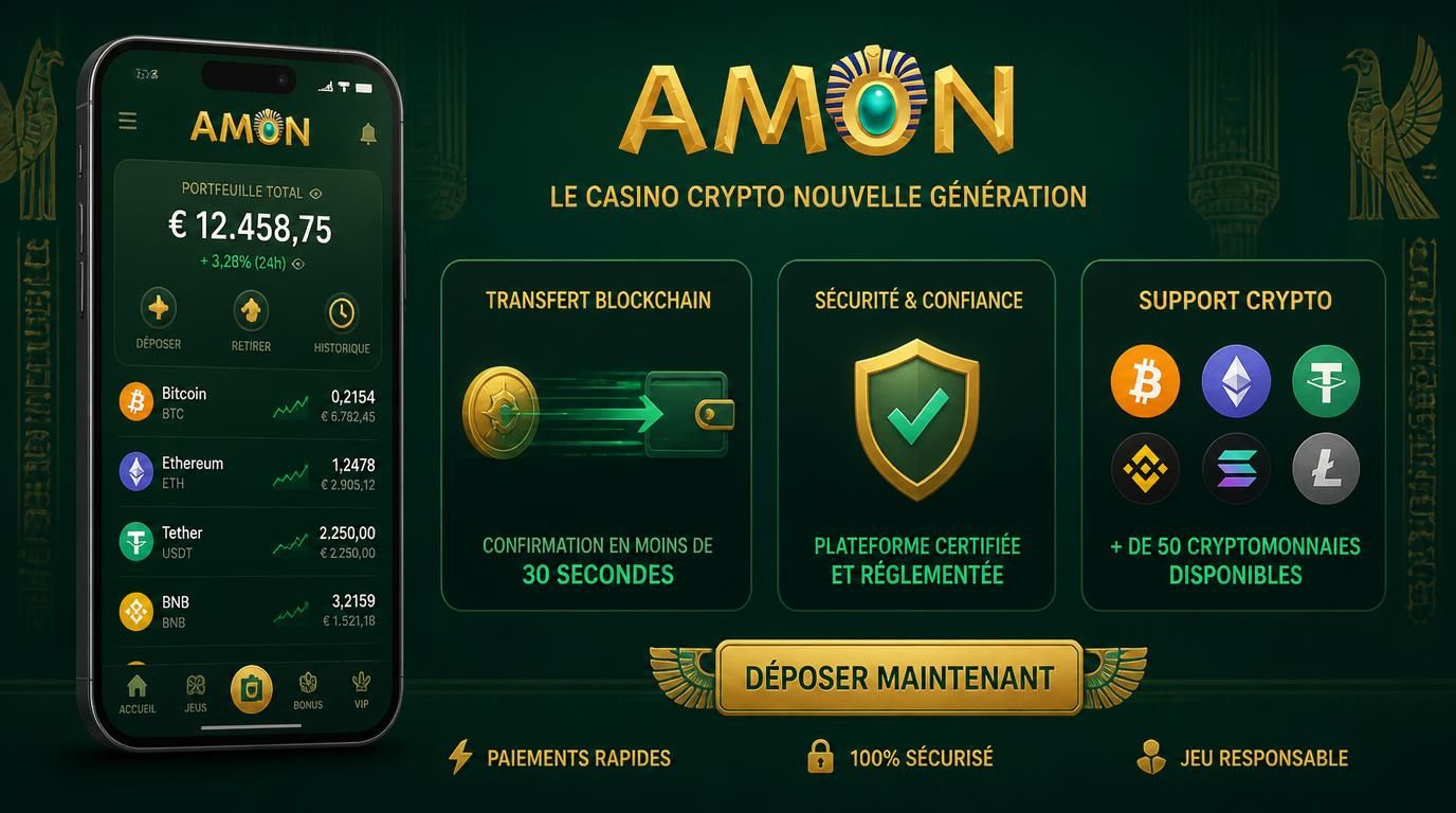 Illustration du dépôt crypto mobile rapide et réglementé.
