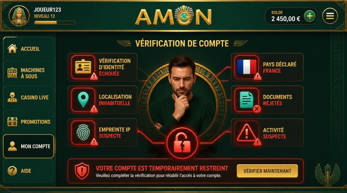Alerte sur identité ou localisation incorrecte avec documents et carte géographique